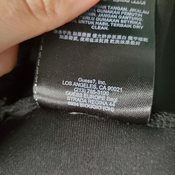 CLOSET CLOSING 7/31 GUESS Sheer Panel Black Skater Dress Small - Picture 6 of 8